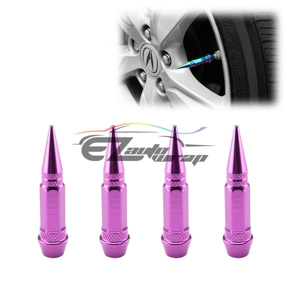 4PCs Long Spike Valve Stem Caps Metal Thread Set For Wheel Tires TVC28