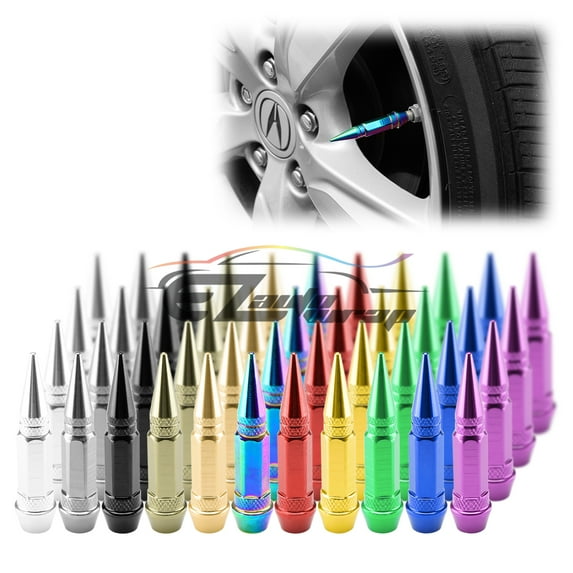 4PCs Long Spike Valve Stem Caps Metal Thread Set For Wheel Tires TVC28