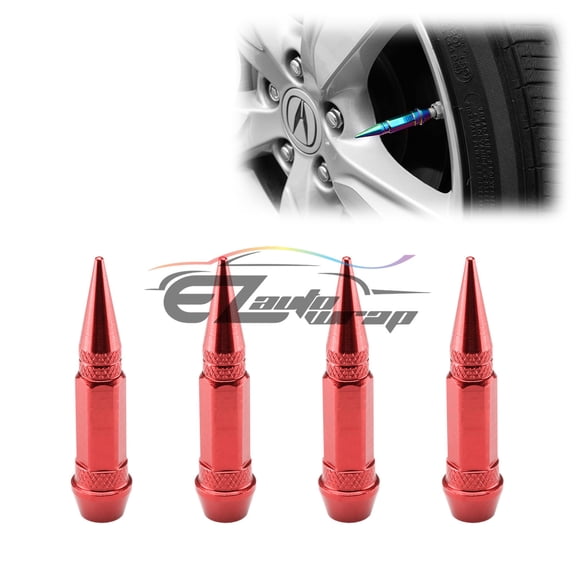4PCs Long Spike Valve Stem Caps Metal Thread Set For Wheel Tires TVC28