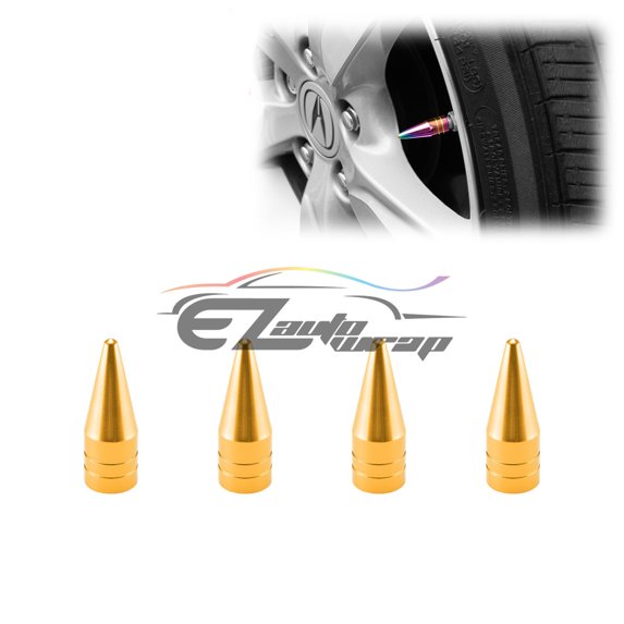 4PCs Long Spike Valve Stem Caps Metal Thread Set For Wheel Tires TVC29