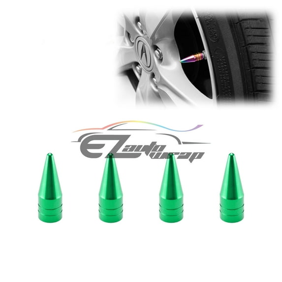 4PCs Long Spike Valve Stem Caps Metal Thread Set For Wheel Tires TVC29