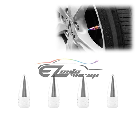 4PCs Long Spike Valve Stem Caps Metal Thread Set For Wheel Tires TVC29