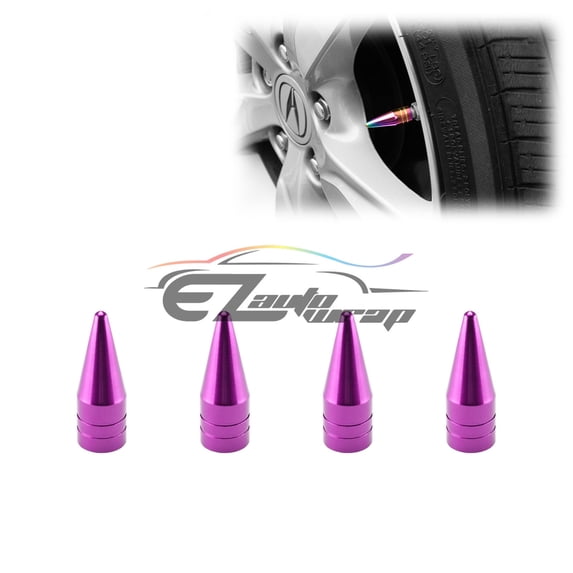 4PCs Long Spike Valve Stem Caps Metal Thread Set For Wheel Tires TVC29