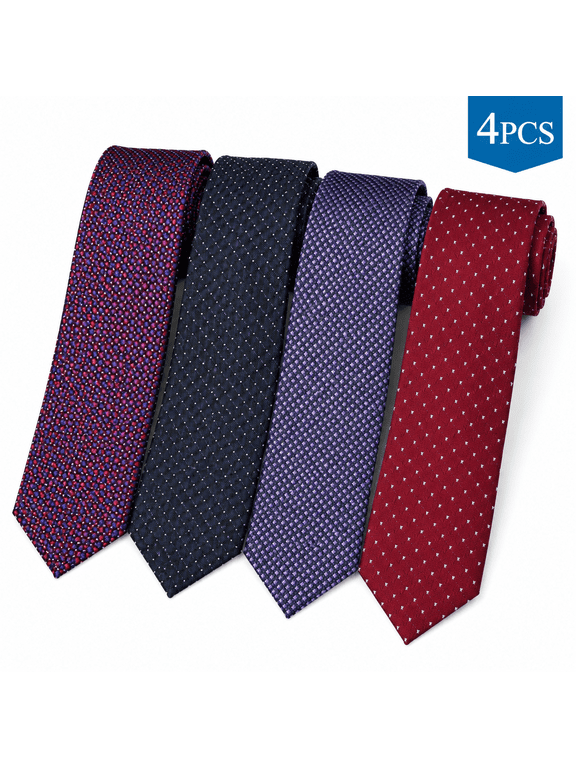 4PCs Mens Ties Men's Necktie Classic Tie Business Formal Men Neck Tie Multicolor Men Tie