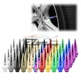 thumbnail image 1 of 4PCs Neo Chrome Long Spike Wheel Rims Tire Valve Stem Caps Aluminum Thread TVC20, 1 of 4