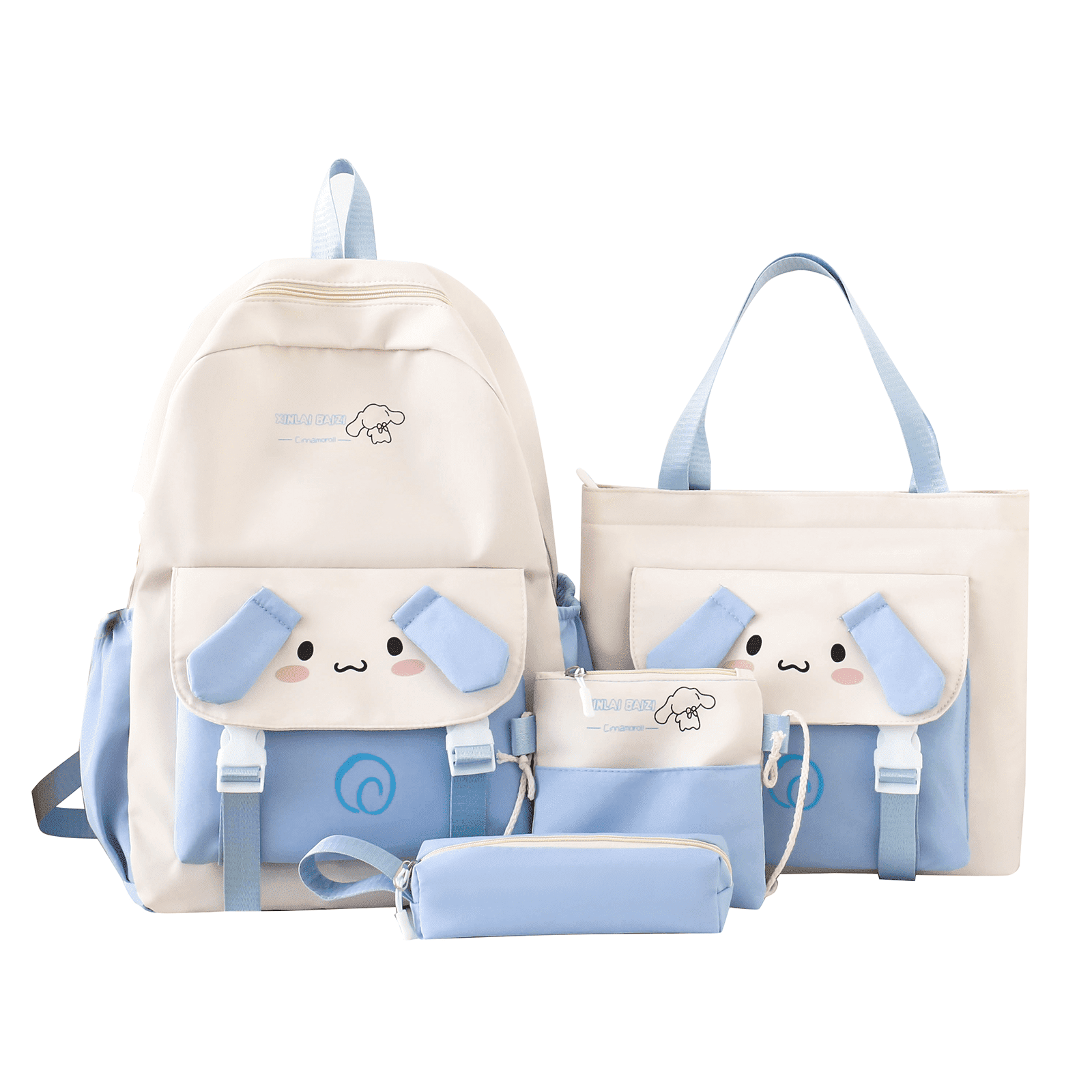 4PCs kawaii Cinnamoroll backpack set Coin Purse accessories anime ...