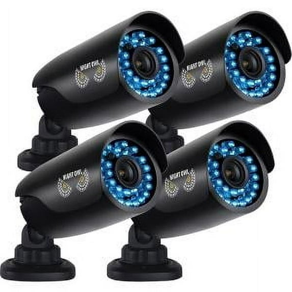 4PK 650TVL 720P 3.6MM BULLET CAM AHD BNC W/ 60FT OF CABL PER CAM