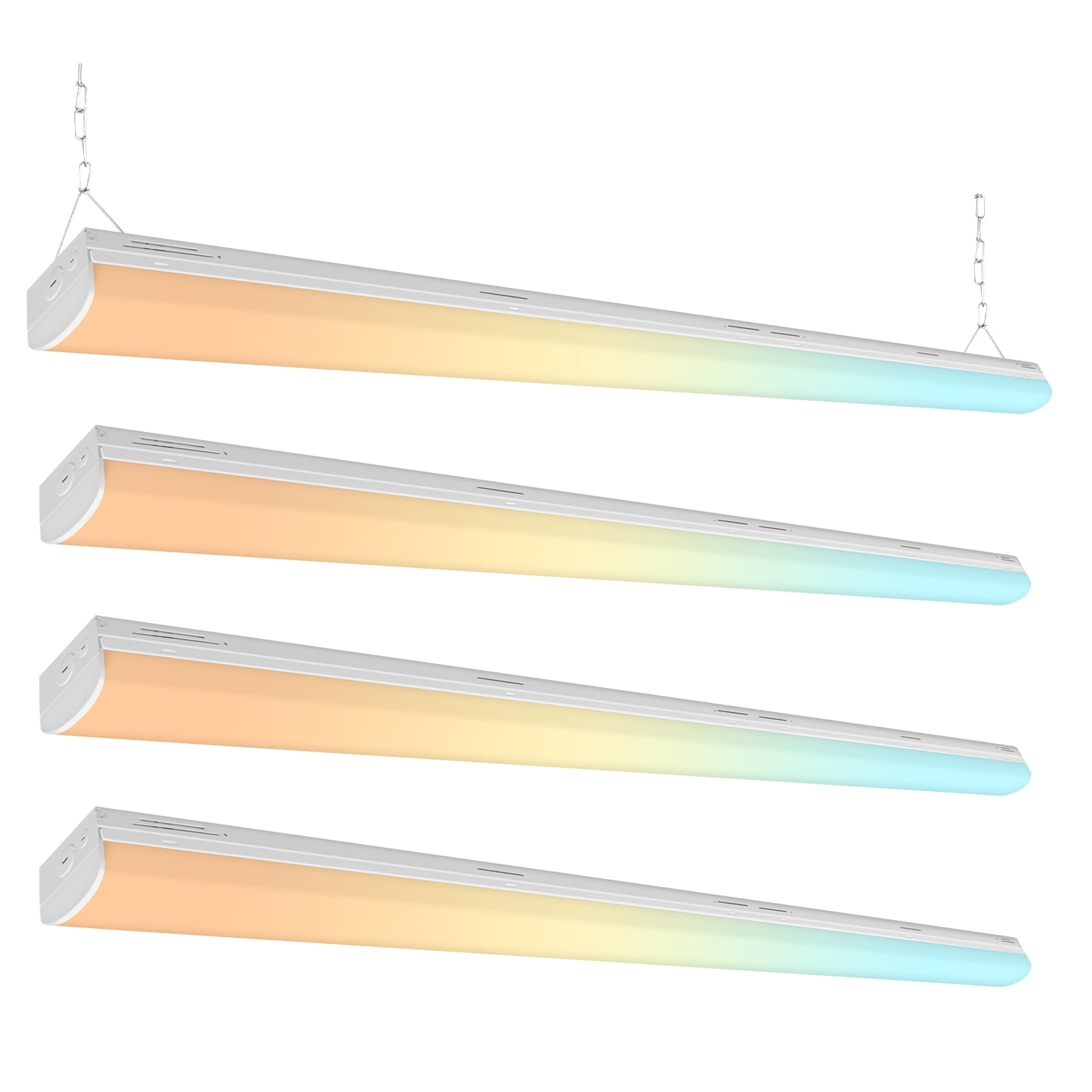 4PK 8FT LED Strip Light, 90W, 120-277V 11700LM 8FT LED Shop Light, 3500 ...