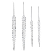 4 Count Clear Acrylic Icicle Christmas Ornaments, by My Texas House