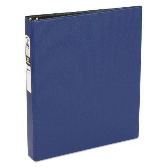4PK Avery AVE03300 Economy Non-View Binder with Round Rings, 11 x 8 1/2, 1" Capacity, Blue