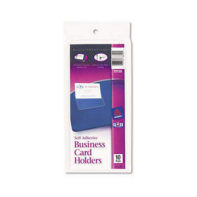 Self-Adhesive Top-Load Business Card Holders, Top Load, 3.5 x 2, Clear, 10/Pack Self-Adhesive Top-Load Business Card Holders, Top Load, 3.5 x 2, Clear, 10/Pack