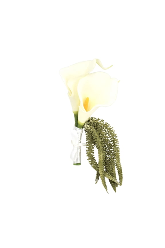 White Faux Calla Lily Boutonnieres, 4-Pack, by Way To Celebrate