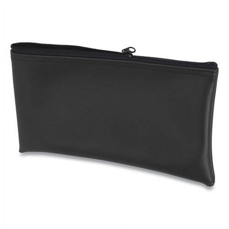 Fabric Deposit Bag, Vinyl, 6 x 11 x 1, Black Fabric Deposit Bag, Vinyl, 6 x 11 x 1, Black