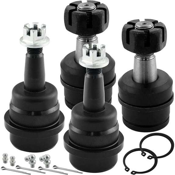 4PK Front Upper & Lower Ball Joints Assembly Fits for Jeep Grand Cherokee 1999-2004, Jeep Wrangler 2007-2017, Jeep Wrangler JK 2018 Suspension Tie Rod Ball Joint-All Models