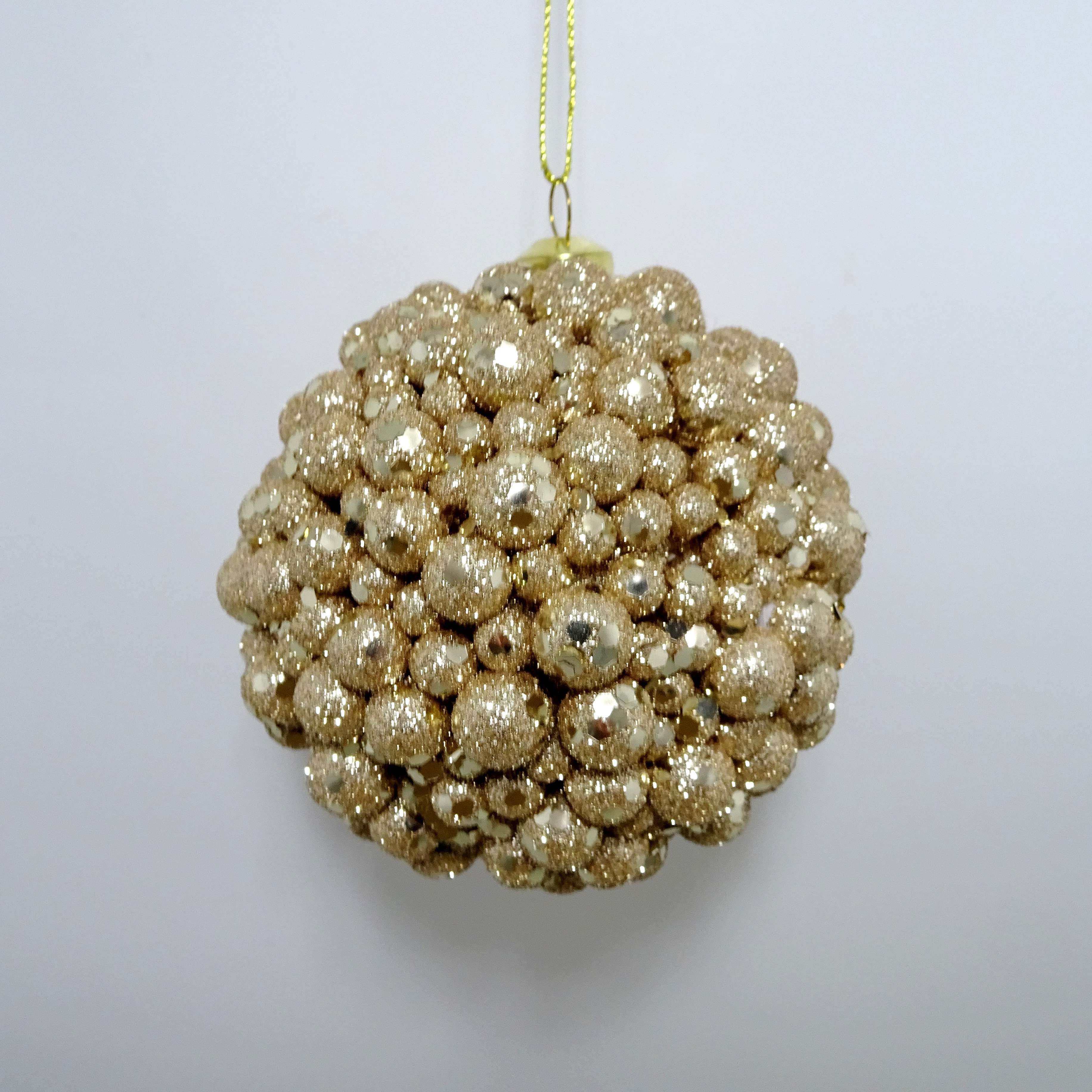 4-Count Gold Berry Balls Christmas Ornaments, 4", by Holiday Time
