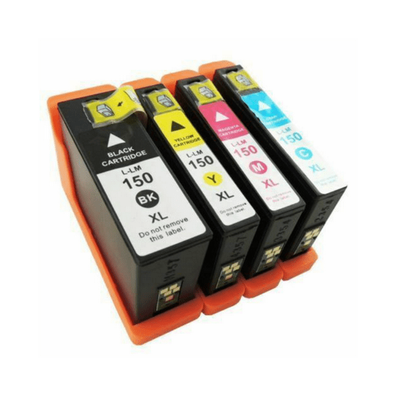 4PK High-Yield BCMY Ink Cartridge for Lexmark 150XL - Fits Lexmark Pro715 Pro915 S315 S415 S515