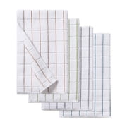 Mainstays Microfiber Kitchen Towels, Absorbent Cleaning Cloths, 15 x 25 White 4 pack