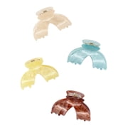 Women's Mini Claw Hair Clips Set, 4-Pack, Yellow