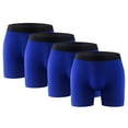 thumbnail image 1 of 4PK Mens Boxer Briefs Breathable Tagless Underwear Soft Comfort Flex Waistband, 1 of 9