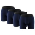 thumbnail image 1 of 4PK Mens Boxer Briefs Breathable Tagless Underwear Soft Comfort Flex Waistband, 1 of 9