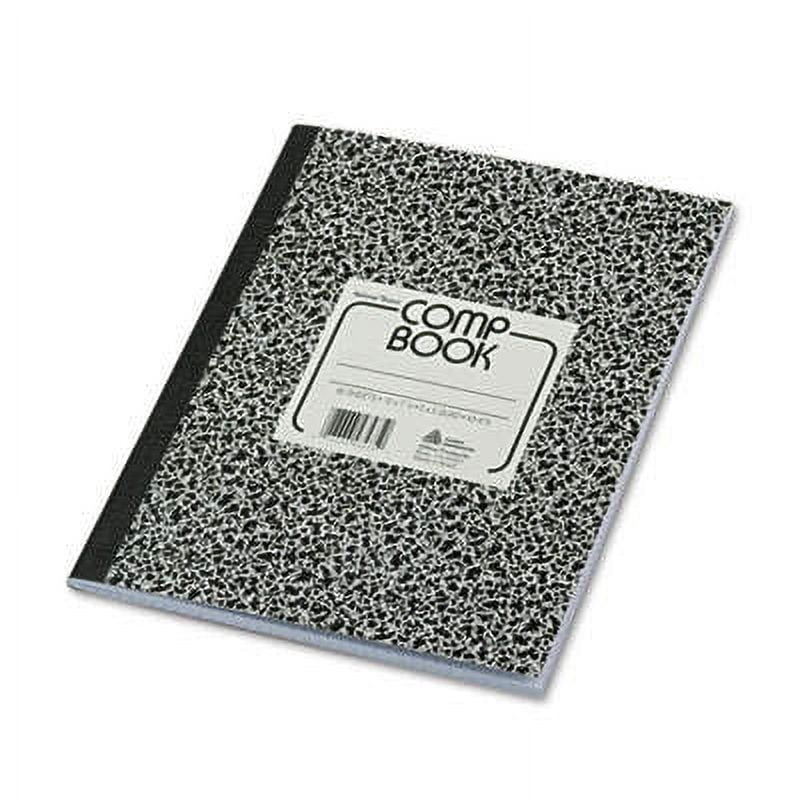 4PK National Paper Composition Book, Quadrille Rule, Black Marble Cover, 10 x 7.88, 80 Sheets (43475)