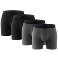 thumbnail image 1 of 4PK Performance Mens Boxer Briefs Polyester Underwear Size Small M Large XL XXL, 1 of 11