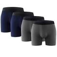 thumbnail image 1 of 4PK Performance Mens Boxer Briefs Polyester Underwear Size Small, Medium, Large, XL & XXL, 1 of 11