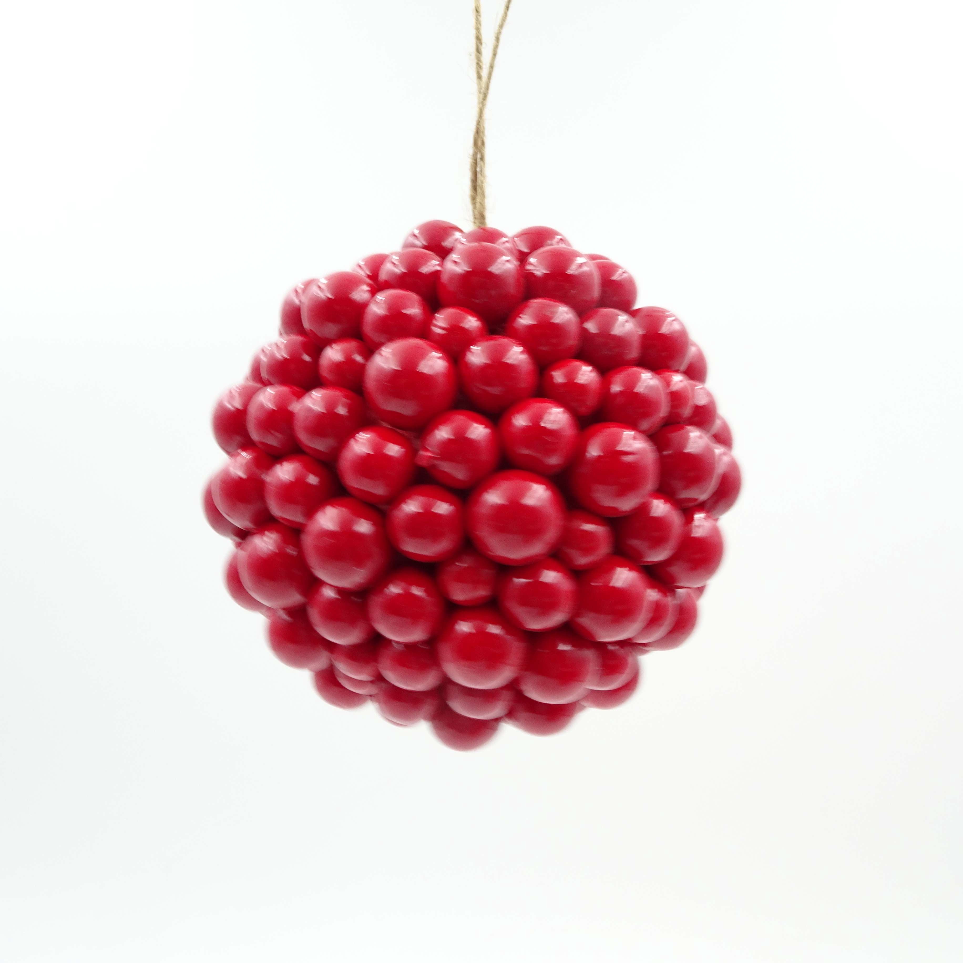 4-Count Red Berry Ball Christmas Ornaments, 3.5", by Holiday Time