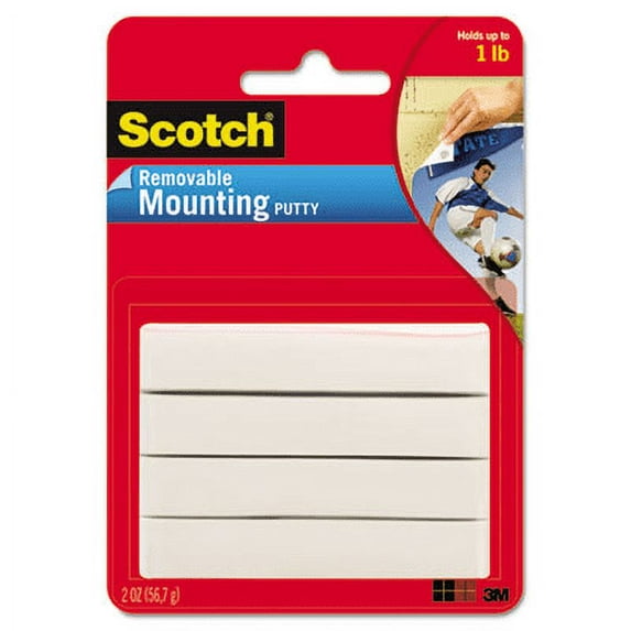 4PK Scotch Adhesive Putty, Removable, 2 oz (860)