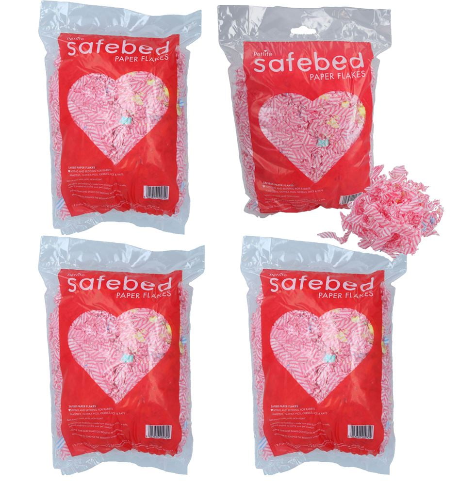 4PK Small Animal Hamster Gerbils Safe Bed Paper Flakes Nesting