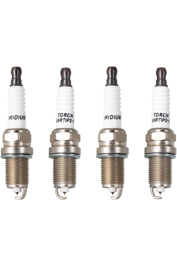 4PK TORCH Iridium Spark Plug K6RTIP2-11 Replace for Denso KJ20CR11 Spark Plug, for TOYOTA 90098-70065 Spark Plug, for HONDA 98079-5614P Spark Plug, for MAZDA F286-18-110 Iridium Spark Plug, OEM