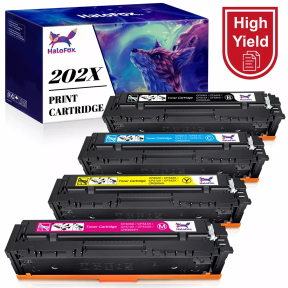 4PK Toner For CF500X 202X Color LaserJet Pro MFP M281fdw M281fdn M280nw US