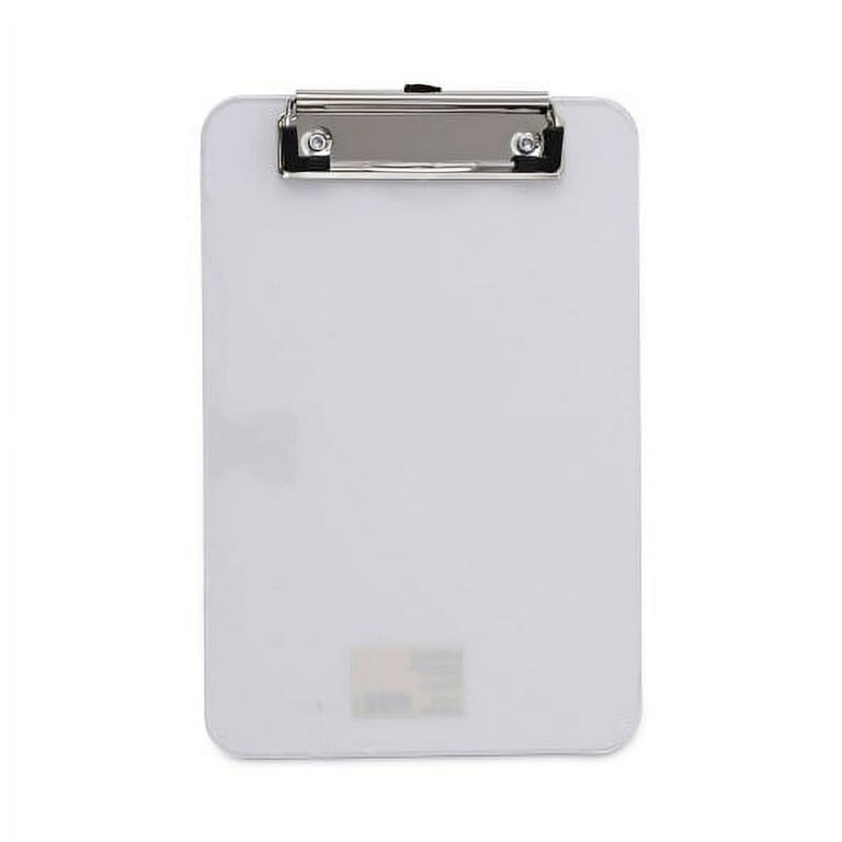 Plastic Clipboard with Low Profile Clip, 0.5 Plastic Clipboard with Low Profile Clip, 0.5
