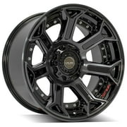 Single1 4PLAY Wheels 4P70 22x10 Black Brushed Rim 5x127 & 5x139.7 -24ET
