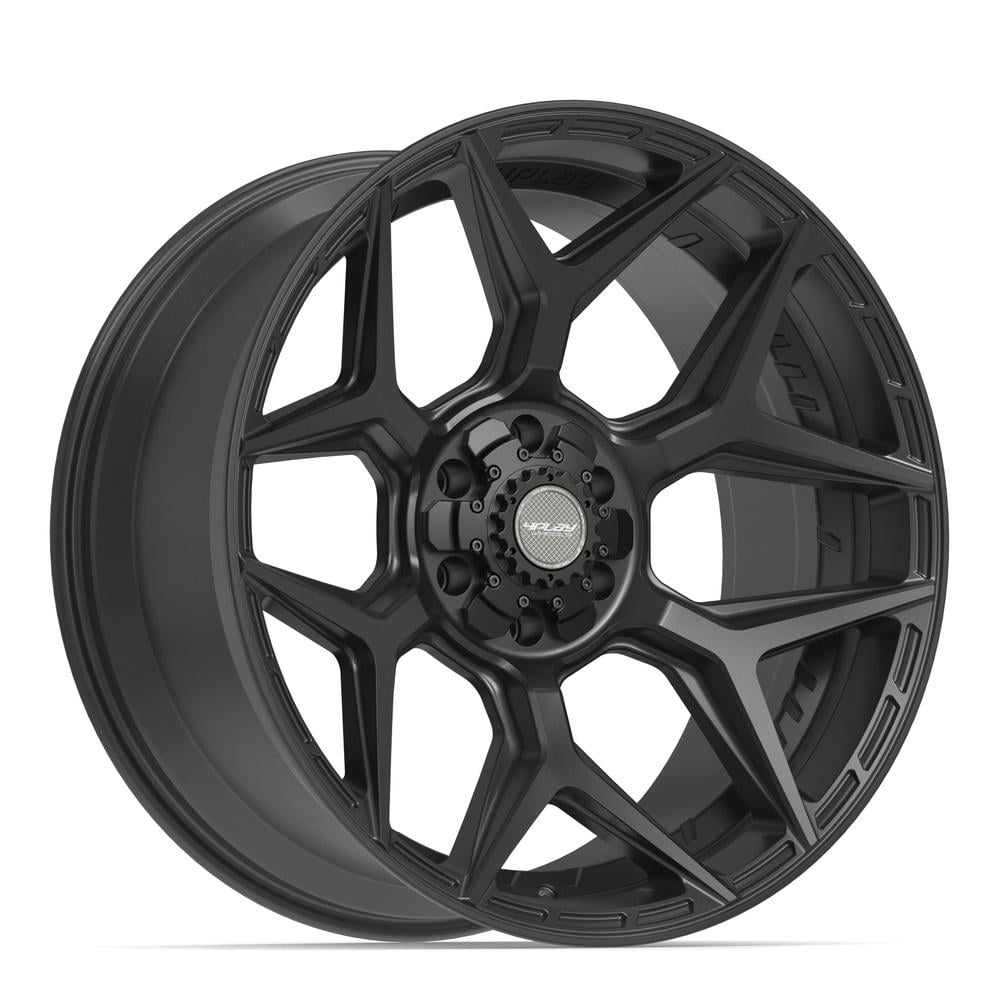 4PLAY Wheels 4P06 22 Inch Rim Fits 6x135 & 6x139.7 22x10 Satin Black (1 ...