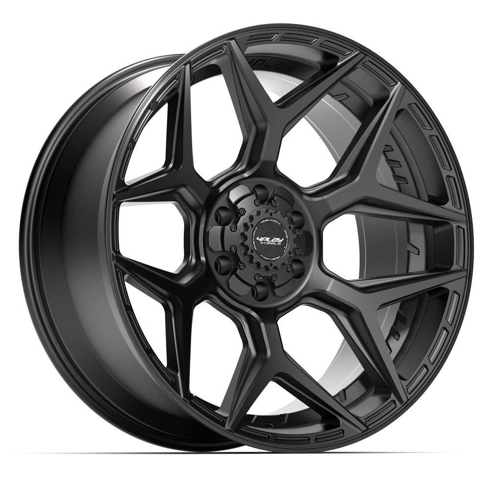 4PLAY Wheels 4P06 22 Inch Rim Fits 6x135 & 6x139.7 22x10 Satin Black (1 ...