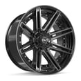 thumbnail image 1 of 4PLAY Wheels 4P08 22 Inch Rims Fit 8x170 22x10 Gloss Black Brushed with Tinted Clear (Set of 4), 1 of 5