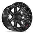 thumbnail image 1 of 4PLAY Wheels 4P80 20 Inch Rims Fit 8x165.1 20x10 Gloss Black Brushed with Tinted Clear (Set of 4), 1 of 5