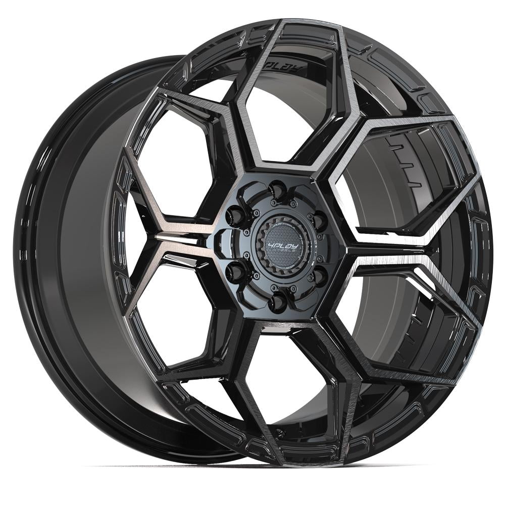 4PLAY Wheels 4PS26 20 Inch Rims Fit 6-135 & 6-139.7 20x9 Gloss Black ...