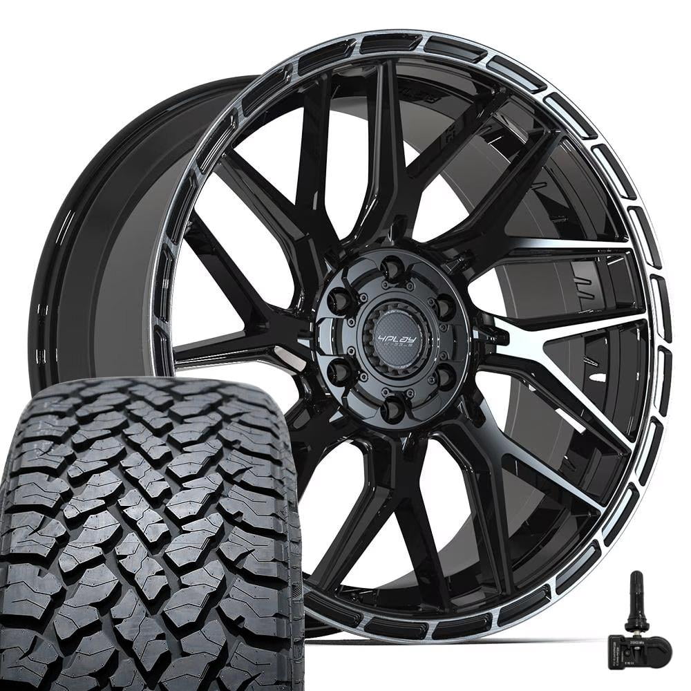 22 Inch Sticks Rim 4PLAY Wheels 4PS28 22 Inch Rims and Tires Fit 6x135 & 6x139.7 22x10 ...