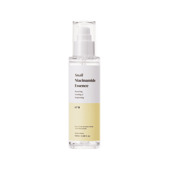 4PM Snail Niacinamide Essence, Snail Secretion Filtrate 95%, Niacinamide 2.8%, for Glass Skin Repair, Face Glow Brightening & Soothing Essence