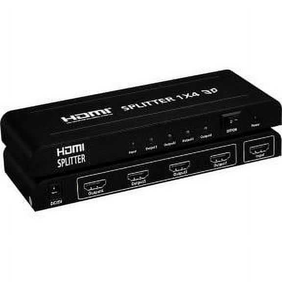 4PORT HDMI SPLITTER 1080P HDMI IN - HDMI OUT W/ 2YR WARR