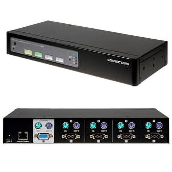 4PORT PS/2 INDUSTRIAL-GRADE KVM SWITCH W/4 CABLES & OSD - Walmart.com