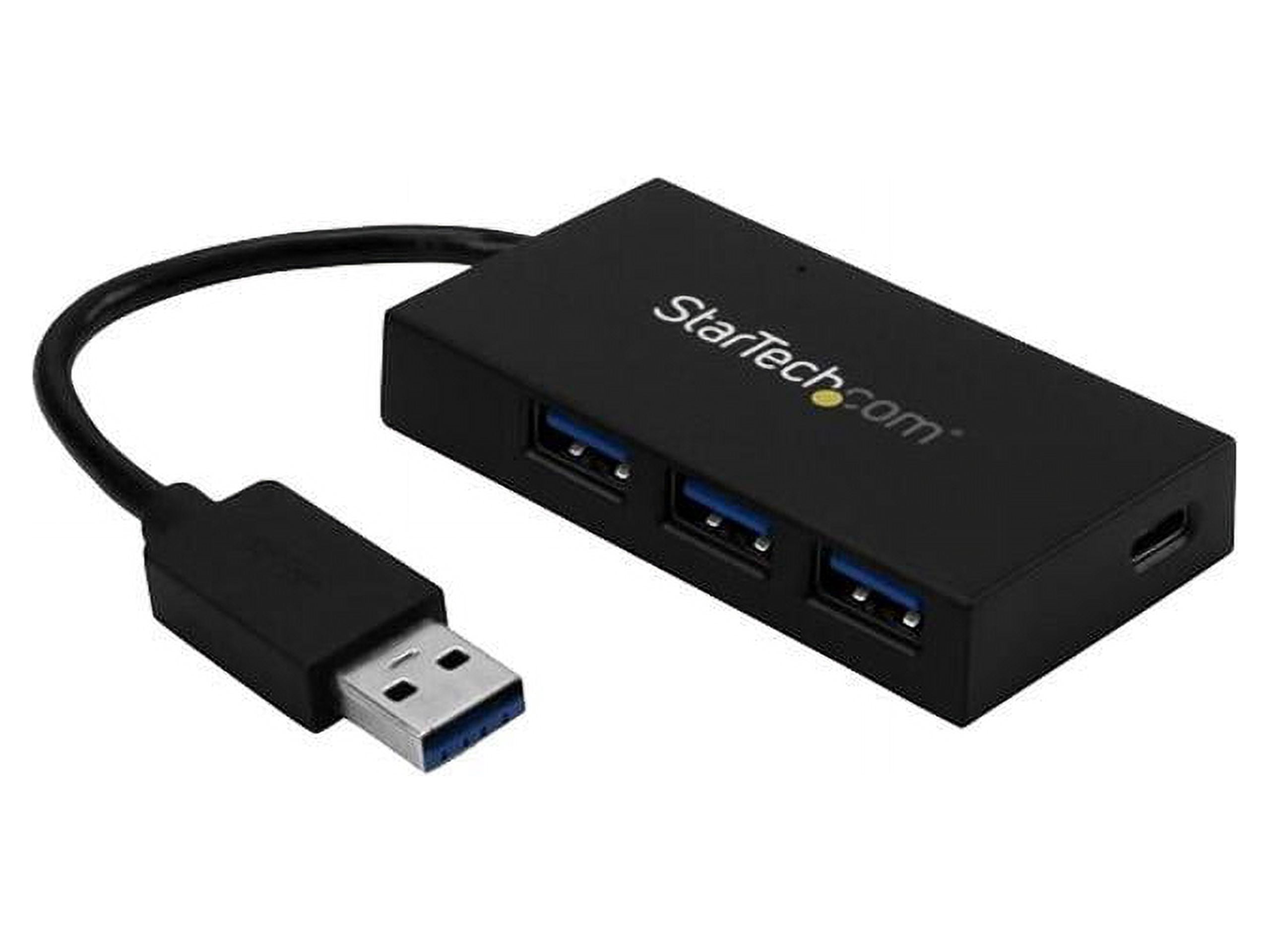 StarTech HB30A3A1CSFS 4 Port USB Hub - USB 3.0 - USB A to 3 x USB A and 1 x USB C - Includes Power Adapter - USB Port Expander - USB Port Hub
