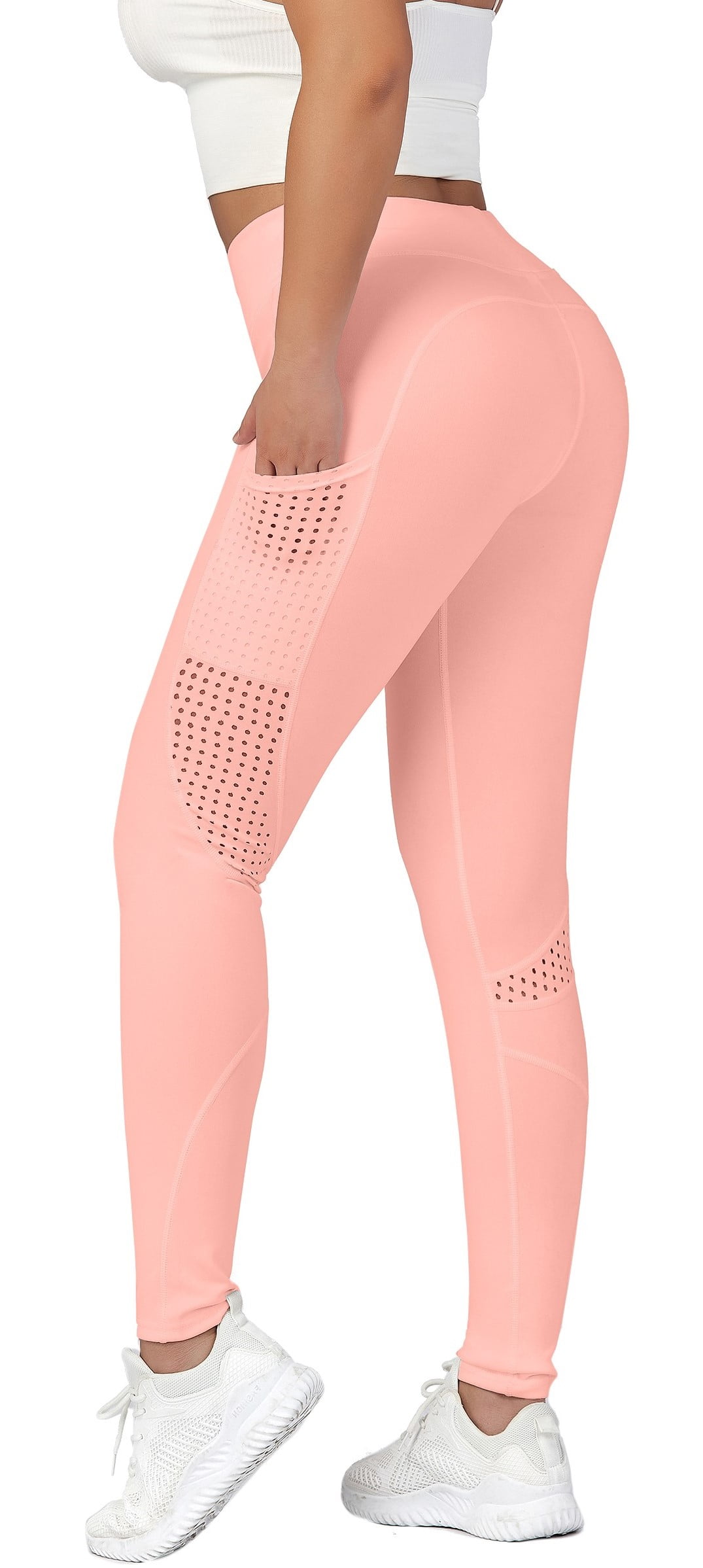 4POSE Women High Waist Stretch Leggings Workout Yoga Pants with Pockets