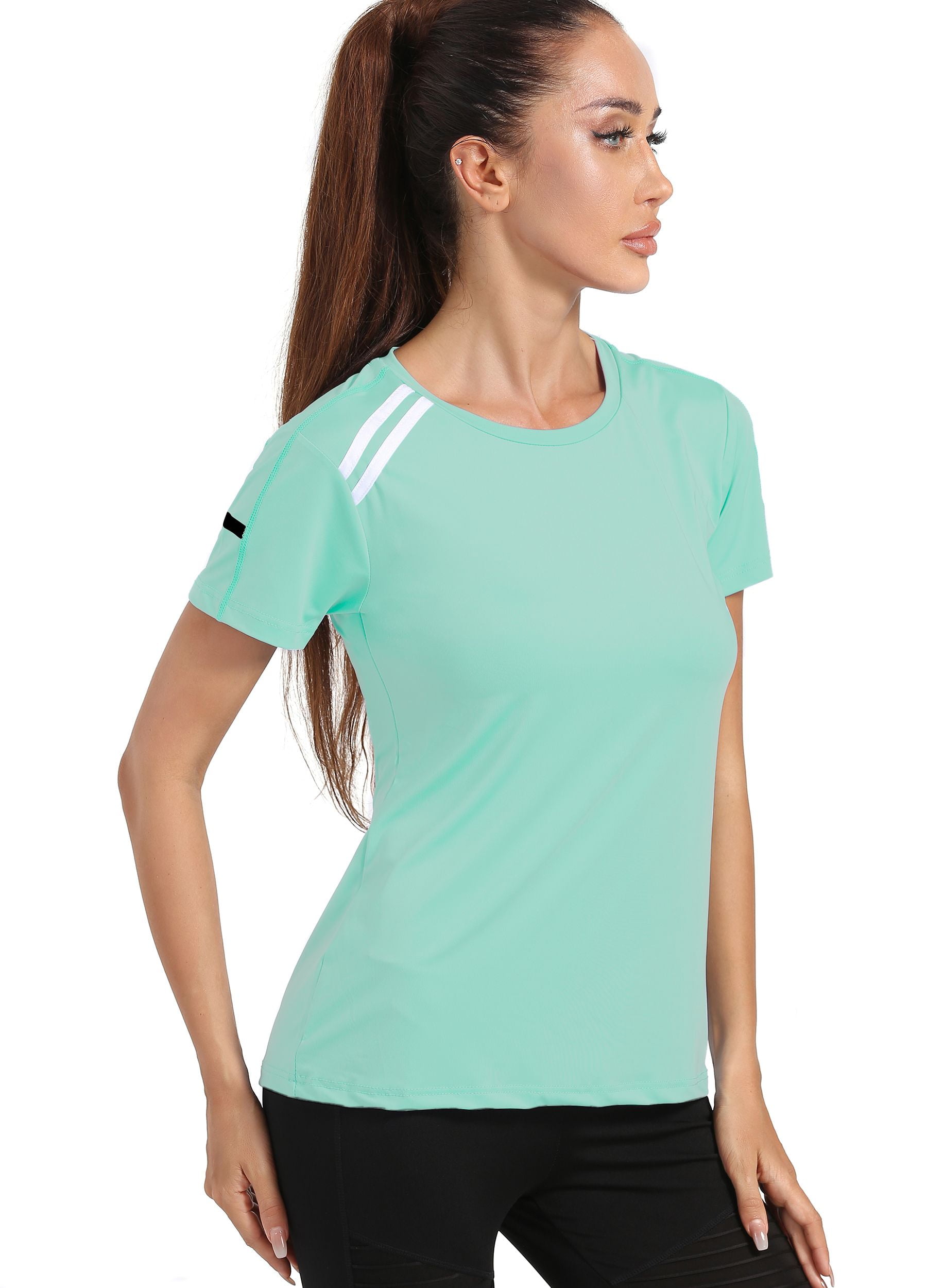 4POSE Women's Short Sleeve Active T Shirt Quick Dry Sports Yoga