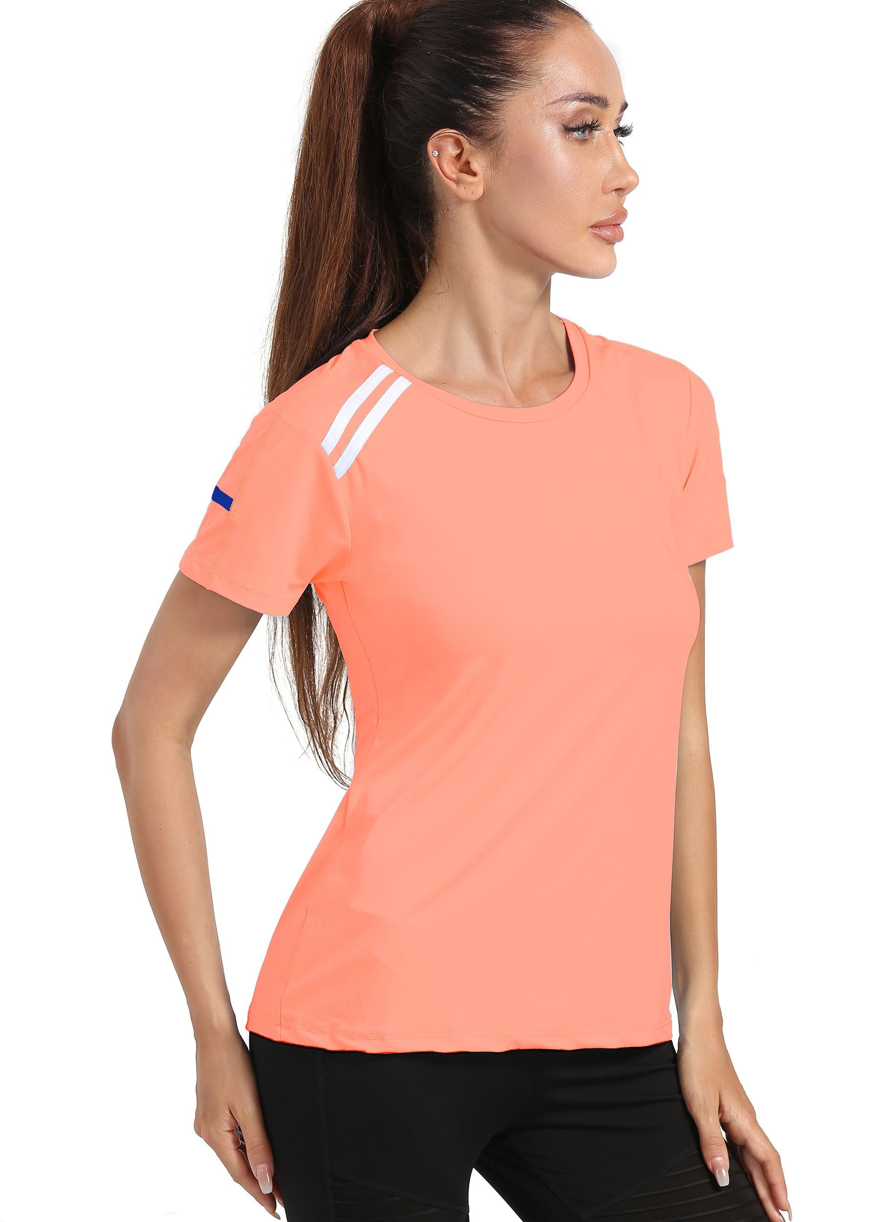 4POSE Women's Short Sleeve Active T Shirt Quick Dry Athletic Yoga