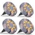 thumbnail image 1 of 4PacK Solar Ground Lights with 8pcs Bright Warn White Color LED, Outdoor Waterproof Decorative Lighting for Your Gardem Pathway Yard Walkway Patio Lawn Path, 1 of 8