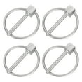 thumbnail image 1 of 4Pack 1/8" x 1" Linch Pin with Ring, Stainless Steel Round Linch Pins, Silver, 1 of 7