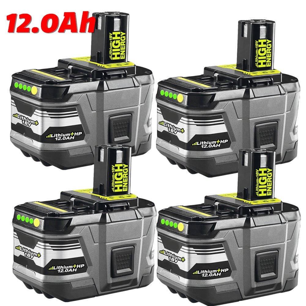 4Pack 12.0Ah 18Volt P108 For Ryobi One+ Plus Lithium-Ion P104 P109 High Capacity Battery